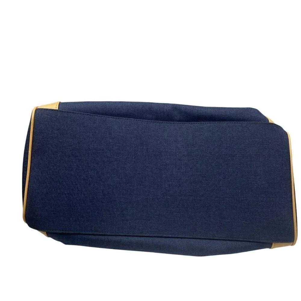Luxury Golf Duffle Bag Navy Blue Duffle Embroidered Crest by Tags Lanig